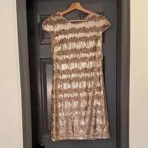 Vera Wang Gold Sequin Mini Dress